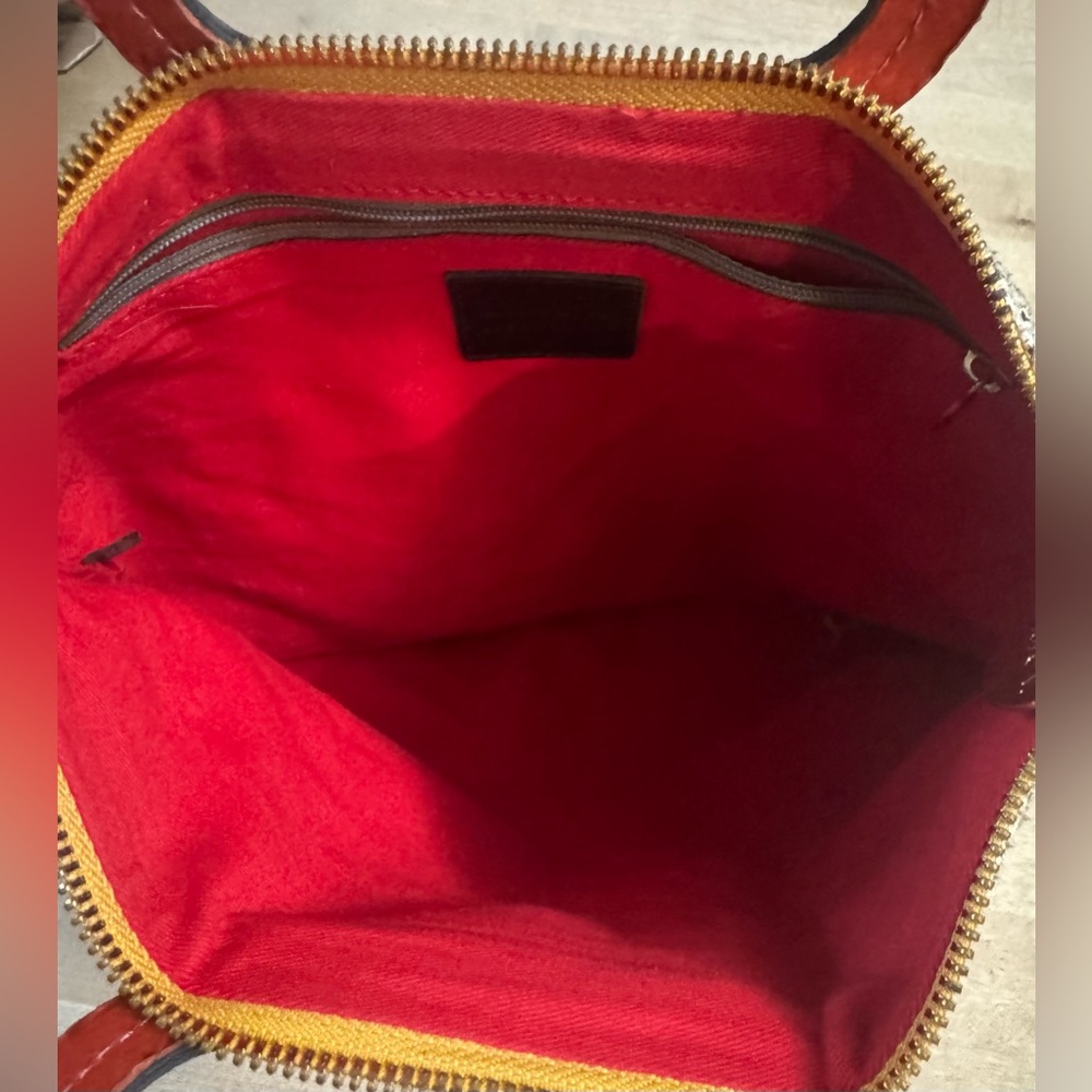 Clare V Snakeskin Patterned Tote Bag fold over clutch purse - Picture 6 of 16
